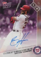 2017 Topps Now  #6C Bryce Harper Autograph-Purple Baseball Card