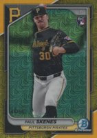 2024 Bowman Chrome Mega Box #31 Paul Skenes Gold Refractor Baseball Card