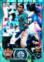2023 Topps Chrome #200 Julio Rodriguez Aqua Lava Refractor Baseball Card