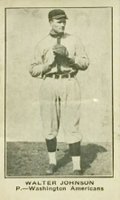 1921 Clarks Bread # Walter Johnson Arms at chest Baseball Card