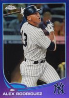 2013 Topps Chrome #168 Alex Rodriguez Purple Refractor Baseball Card