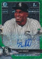 2018 Bowman Prospects Autographs Chrome #LR Luis Robert Green Shimmer Baseball Card