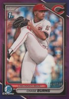 2024 Bowman Draft #BDC55 Chase Burns Chrome-Purple Refractor Baseball Card