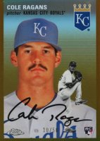 2023 Topps Chrome Platinum Anniversary #170 Cole Ragans Gold Refractor Baseball Card