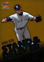 1997 Score Stand & Deliver #9 Derek Jeter Gold Baseball Card