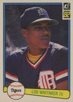 1982 Donruss #454 Lou Whitaker Baseball Card