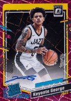 2023 Panini Donruss Optic #290 Keyonte George Signature-Pink Velocity Basketball Card