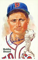 1987 Perez-Steele HOF Postcard #194 Bobby Doerr Baseball Card