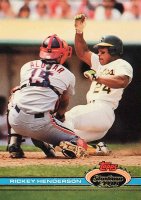 1991 Stadium Club #120 Rickey Henderson Baseball Card
