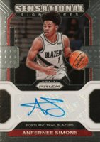 2021 Panini Prizm Sensational Signature #SSASM Anfernee Simons Basketball Card