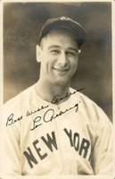 1999 Hall of Fame Autographs # Lou Gehrig Photograph Baseball Card