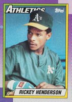 1990 Topps #450 Rickey Henderson Baseball Card