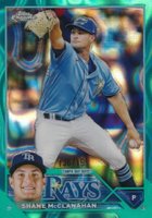 2023 Topps Chrome #169 Shane McClanahan Aqua Lava Refractor Baseball Card