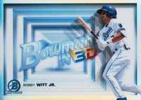 2022 Bowman Chrome Bowman in 3-D! #B3D14 Bobby Witt Jr. Baseball Card