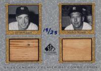 2001 SP Legendary Cuts Bat Combo #JD-MM Joe DiMaggio/Mickey Mantle Baseball Card