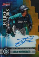 2019 Bowman's Best Future Foundations Die-Cut Autograph #JR Julio Rodriguez Gold Refractor Baseball Card