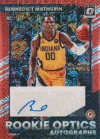 2022 Panini Donruss Optic Rookie Optics Autographs #ROABNM Bennedict Mathurin Choice Basketball Card