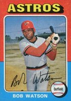 1975 Topps Mini #227 Bob Watson Baseball Card