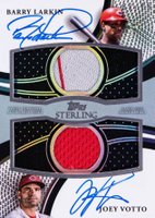 2023 Topps Sterling Sterling Sets Dual Autographs #SDARLVO Barry Larkin/Joey Votto Baseball Card