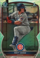 2023 Bowman Draft #BDC33 Matt Shaw Chrome-Lunar Glow Baseball Card