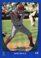 2011 Bowman Chrome Draft #101 Mike Trout Blue Refractor Baseball Card
