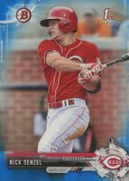 2017 Bowman Prospects #BP1 Nick Senzel Blue Baseball Card