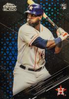 2020 Topps Chrome Black #96 Yordan Alvarez Blue Refractor Baseball Card