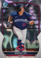 2023 Bowman Chrome Prospects #BCP31 Brooks Lee Lava Refractor Baseball Card
