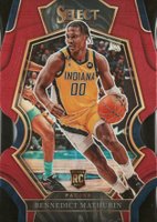 2022 Panini Select #182 Bennedict Mathurin Maroon Die-Cut Basketball Card