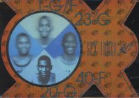 1996 SPx Force #F5 Anfernee Hardaway/Damon Stoudamire/Michael Jordan/Shawn Kemp Basketball Card
