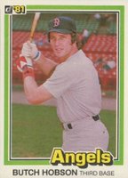 1981 Donruss #542 Butch Hobson Baseball Card