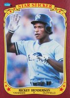 1986 Fleer Star Stickers #53 Rickey Henderson Baseball Card