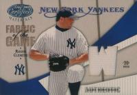 2004 Leaf Certified Materials Fabric of the Game #FG106 Roger Clemens Stats Baseball Card