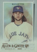 2020 Topps Allen & Ginter #112 Bo Bichette Silver Portrait Baseball Card