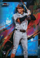 2024 Topps Finest #76 Jackson Holliday Sky Blue Refractor Baseball Card