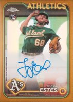 2024 Topps Chrome Rookie Autographs #RAJES Joey Estes Gold Refractor Baseball Card