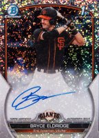 2023 Bowman Draft Chrome Prospect Autograph #CDABE Bryce Eldridge Sparkle Refractor Baseball Card