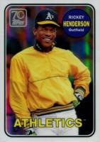 2021 Topps 70 Years of Topps Baseball Chrome #19 Rickey Henderson Baseball Card