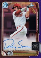 2015 Bowman Chrome Draft Pick Autograph #BCADS Dansby Swanson Purple Refractor Baseball Card