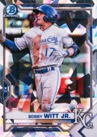 2021 Bowman Chrome Prospects #BCP1 Bobby Witt Jr. Atomic Refractor Baseball Card
