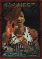 1995 Finest Dish & Swish #DS4 Michael Jordan/Scottie Pippen w/Coating Basketball Card