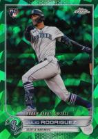 2022 Topps Chrome Update Sapphire Edition #62 Julio Rodriguez Green Baseball Card