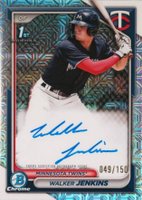 2024 Bowman Chrome Prospect Autographs #CPAWJ Walker Jenkins Hta Choice Refractor Baseball Card