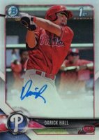 2018 Bowman Prospects Autographs Chrome #DH Darick Hall Refractor Baseball Card
