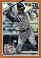2020 Bowman Chrome #13 Aaron Judge Orange Refractor Baseball Card