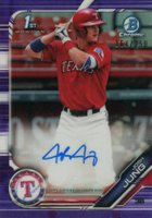 2019 Bowman Draft Chrome Draft Picks Autograph #CDAJJ Josh Jung Purple Refractor Baseball Card