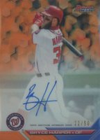 2016 Bowman's Best Best of 2016 Autograph #B16BH Bryce Harper Orange Refractor Baseball Card