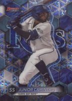 2023 Bowman's Best Top Prospects #TP18 Junior Caminero Mini Diamond Refractor Baseball Card