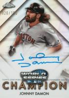 2025 Topps Chrome World Series Champions Autographs #WSCJD Johnny Damon Baseball Card