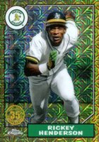 2022 Topps Silver Pack 1987 Chrome Promo #T87C42 Rickey Henderson Baseball Card